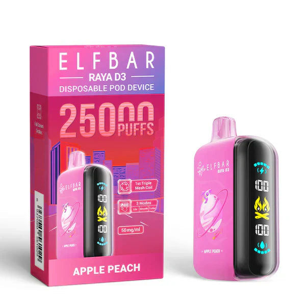 Elf Bar Raya D3 Apple peach – 25000 - Vape Shop Vijayawada