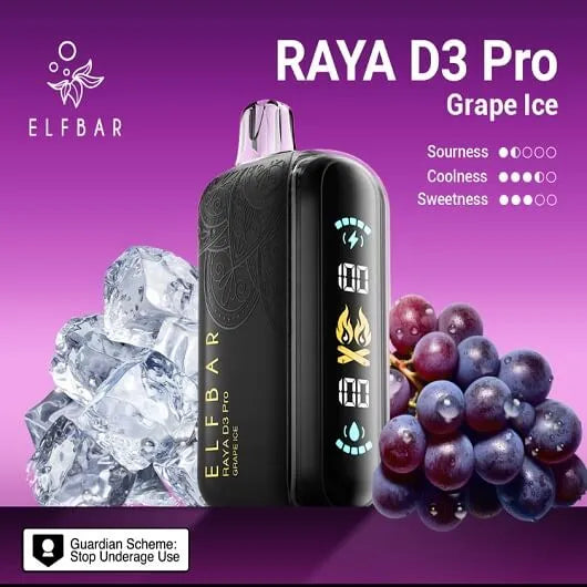 Elf bar Raya d3 pro -30k Grape ice - Vape Shop Vijayawada