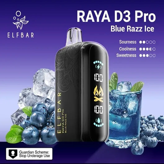 Elf Bar Raya D3 Pro 30K Blue Razz Ice - Vape Shop Vijayawada
