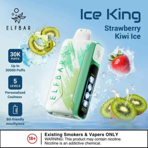 Elf Bar Ice King – Strawberry Kiwi Ice – 30K - Vape Shop Vijayawada