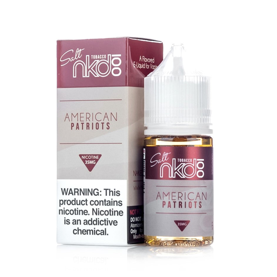 American Patriots - Naked 100 Salt | 30Ml Vape Juice | 35MG, 50MG | Vape Store